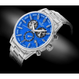 Zegarek Męski Giewont Chronograph Sapphire Srebrno Niebieski GW4580-B3 Giewont