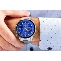 Zegarek Męski Giewont Chronograph Sapphire Srebrno Niebieski GW7290-B3 Giewont