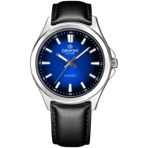 Zegarek Męski Giewont Elegance Sapphire Czarno Niebieski GW5160-A3 Giewont
