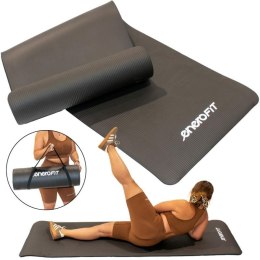 MATA FITNESS NBR ANTYPOŚLIZGOWA 183x61x1.5CM CZARNA + POKROWIEC ENERO FIT Enero