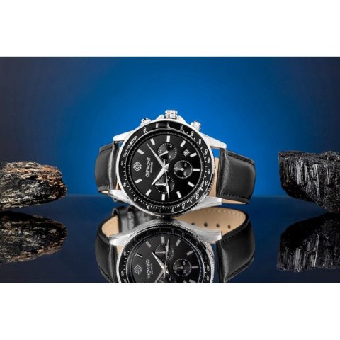 Zegarek Męski Giewont Chronograph Sapphire Czarny GW3520-A4 Giewont