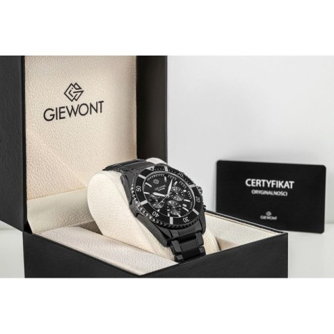 Zegarek Męski Giewont Chronograph Sapphire Czarny GW3970-B4 Giewont