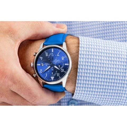 Zegarek Męski Giewont Chronograph Sapphire Niebieski GW5630-A5 Giewont