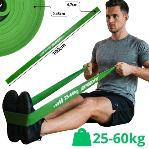 GUMA TAŚMA OPOROWA POWER BAND 25-60KG ZIELONA ENERO FIT Enero