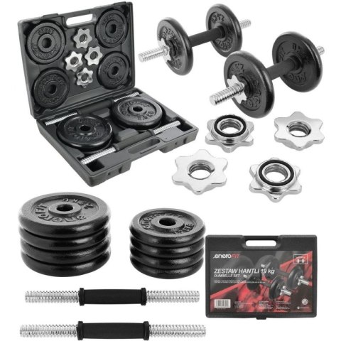 HANTLA ŻELIWNA 19 KG ( 2x9.5 KG ) WALIZKA ENERO FIT Enero