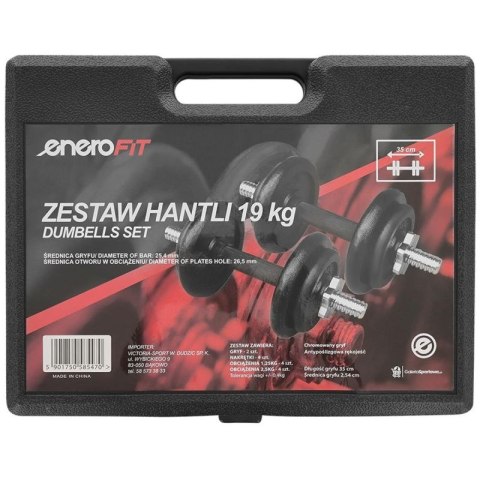HANTLA ŻELIWNA 19 KG ( 2x9.5 KG ) WALIZKA ENERO FIT Enero