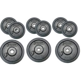 OBCIĄŻENIE ŻELIWNE CZARNE 2x1,25 KG BEST SPORTING fi 30mm BEST SPORTING