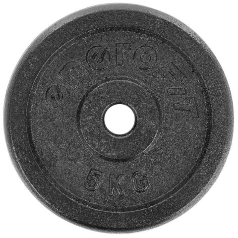 OBCIĄŻENIE ŻELIWNE CZARNE 5 KG ENERO FIT fi26,5 Enero