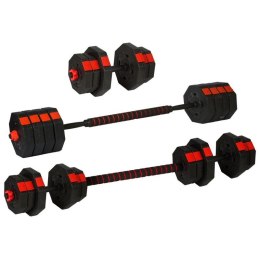 REGULOWANE HANTLE TRENINGOWE 2x10KG Z FUNKCJĄ SZTANGI ENERO FIT Enero