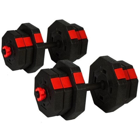 REGULOWANE HANTLE TRENINGOWE 2x10KG Z FUNKCJĄ SZTANGI ENERO FIT Enero