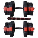 REGULOWANE HANTLE TRENINGOWE 2x10KG Z FUNKCJĄ SZTANGI ENERO FIT Enero