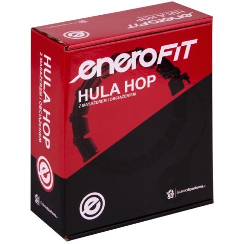 HULA HOP Z MASAŻEREM I OBCIĄŻENIEM CZARNY ENERO FIT Enero