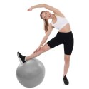 PIŁKA GIMNASTYCZNA DO ĆWICZEŃ FITNESS 65CM ANTIBURST SZARA XQMAX