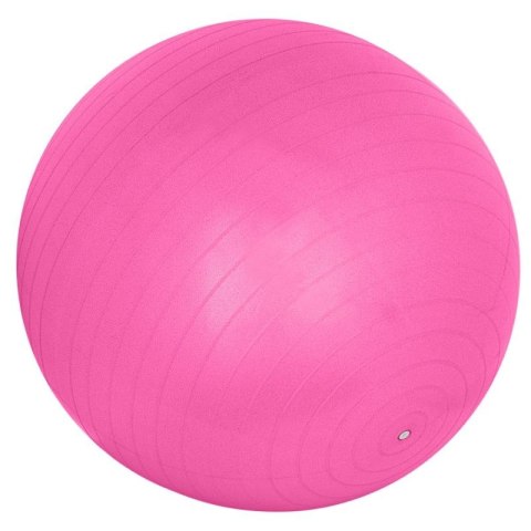 PIŁKA GIMNASTYCZNA DO ĆWICZEŃ FITNESS 75CM ANTIBURST RÓŻOWA XQMAX