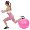 PIŁKA GIMNASTYCZNA DO ĆWICZEŃ FITNESS 75CM ANTIBURST RÓŻOWA XQMAX