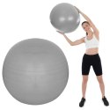 PIŁKA GIMNASTYCZNA DO ĆWICZEŃ FITNESS 75CM ANTIBURST SZARA XQMAX
