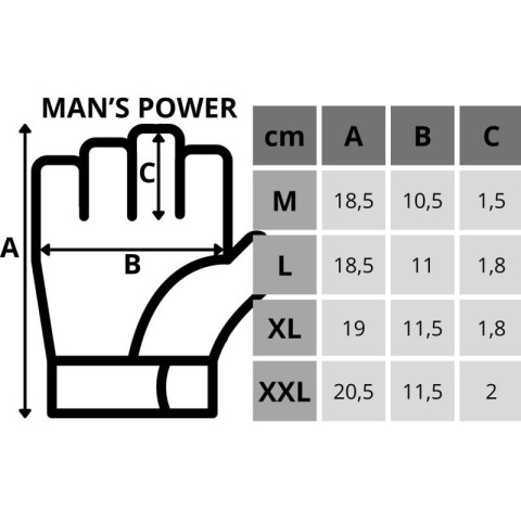 RĘKAWICE FITNESS MAN'S POWER R.M ENERO FIT Enero