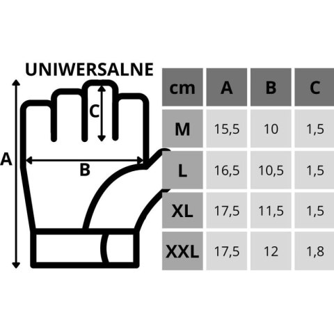 RĘKAWICE FITNESS UNIWERSALNE R.XL ENERO FIT Enero
