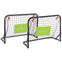 ZESTAW 2 BRAMEK METALOWYCH Z SIATKĄ PIŁKA POMPKA 60X45X24CM ENERO Enero