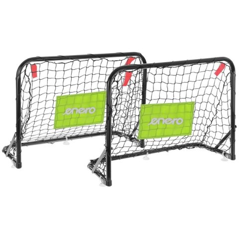 ZESTAW 2 BRAMEK METALOWYCH Z SIATKĄ PIŁKA POMPKA 60X45X24CM ENERO Enero