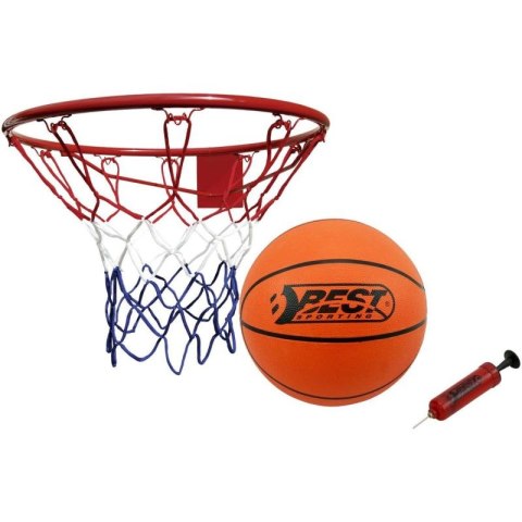 OBRĘCZ DO KOSZA 45CM Z PIŁKĄ I POMPKĄ BEST SPORTING BEST SPORTING