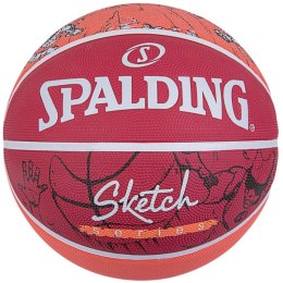 PIŁKA DO KOSZYKÓWKI SPALDING SKETCH JUMP R.7 CZERWONO POMARAŃCZOWY Spalding