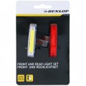 ZESTAW LAMP ROWEROWYCH LED PRZÓD I TYŁ BLACK DUNLOP Dunlop