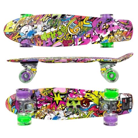 DESKOROLKA PLASTIKOWA 22 CALE ENERO GRAFFITI LED 1030852 Enero