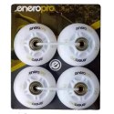 KÓŁKA DO ROLEK ENERO PRO PU 64 MM 4 SZT Z ŁOŻYSKAMI ABEC 7 LED Enero