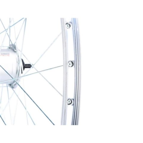 KOŁO 28 CALI PRZÓD Z PIASTĄ SHIMANO OBRĘCZ SREBRNA Shimano