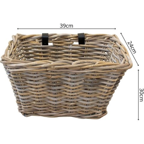 KOSZYK ROWEROWY WIKLINOWY NA PRZÓD 39X30X24CM XQMAX XQMAX