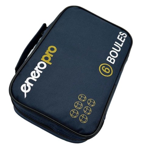KULE DO GRY 6 SZT- BOULE PETANQUE CZARNE POKROWIEC ENERO PRO Enero